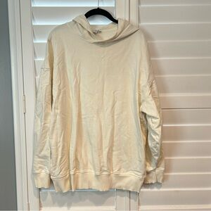 & Other Stories Hooded Sweatshirt Cream Size Medium